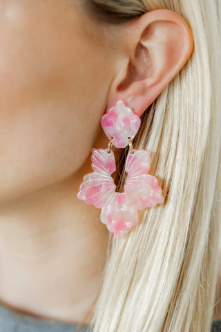 The Michelle Statement Earring-Pink Sugar