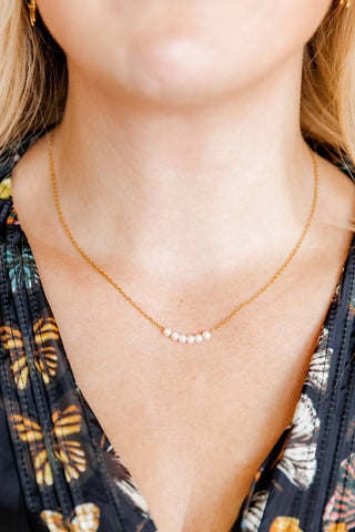 The Delta Pearl Necklace-Gold