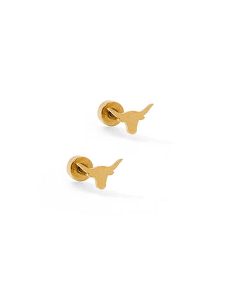 The Screwback Stud Earring-Texas Steer