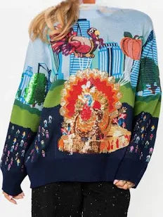 (QUEEN) The Thanksgiving Parade Sweatshirt-Multi