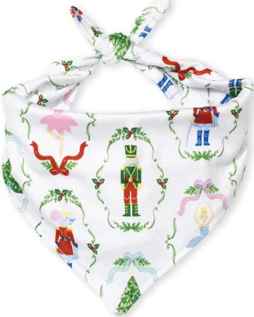 The Nutcracker Waltz Dog Bandana-White