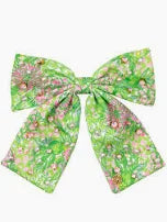Barrette Bow-Lime Feeling Good