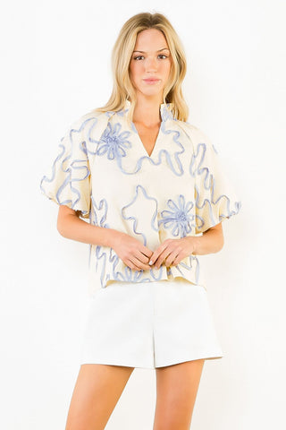 (THML) The Lorne Ribbon Top-Yellow