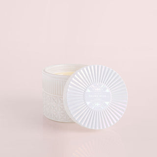 White Opal Gilded Faceted Jar- Volcano